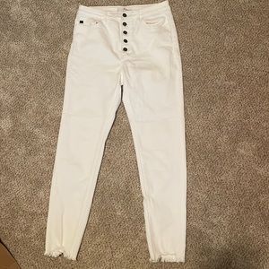 KanCan white denim button front size 11